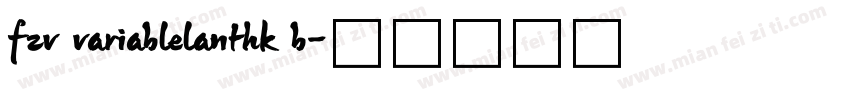 fzv variablelanthk b字体转换